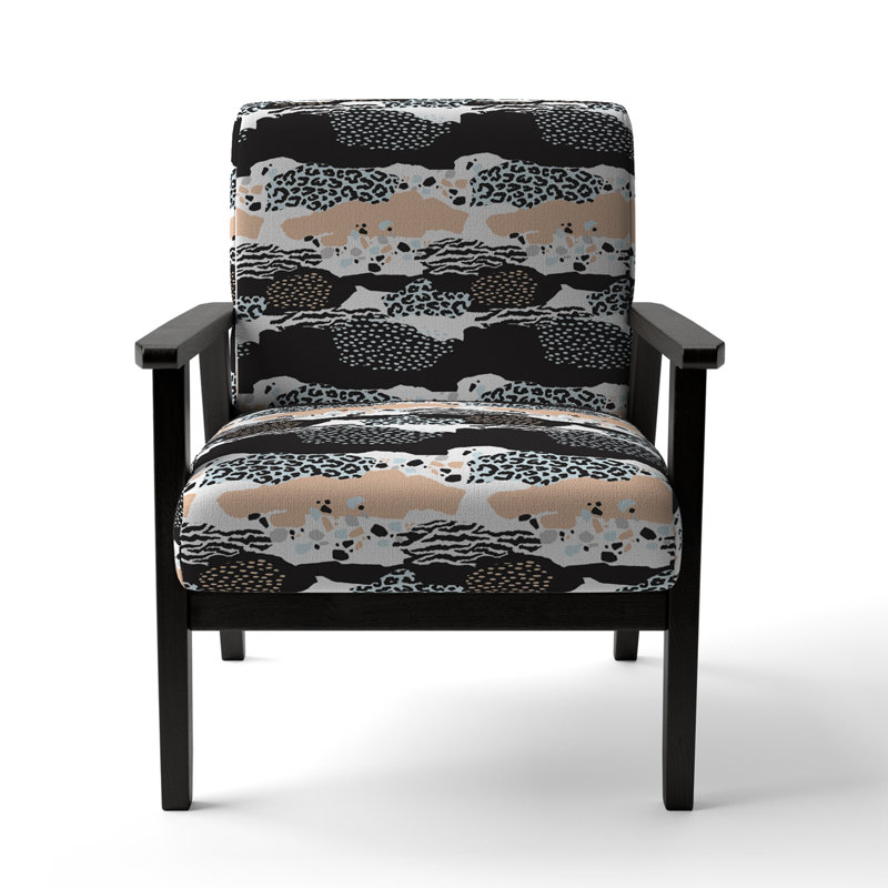 Motif abstrait d'animaux - Fauteuil d'appoint rembourré