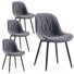 Chardee Tufted Upholstered Dining Chairs Faux Leather Waterproof Side Chair With Metal Frame