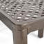 Table de salle à manger d'extérieur moderne en aluminium avec accents tissés