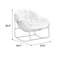 Chaise berçante en osier avec structure en métal-376665668