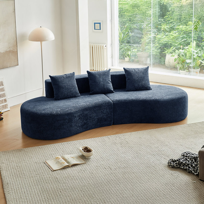Canapé modulaire incurvé moderne à 5 places pour un salon, un appartement et une décoration intérieure confortable et élégant