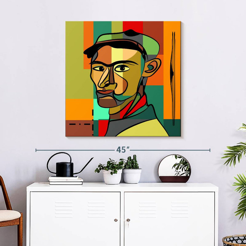 Leisha Cubist Man Portrait