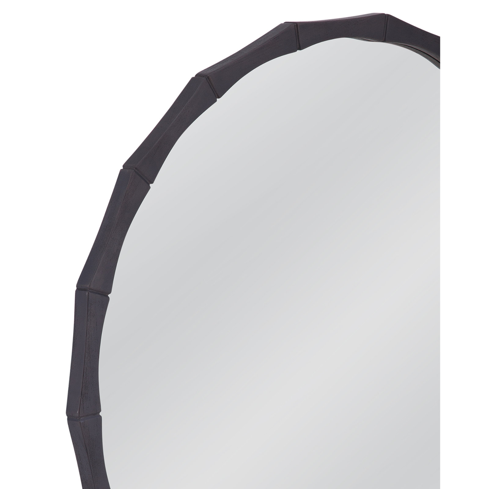 Colette 40" Wood Round Wall Mirror