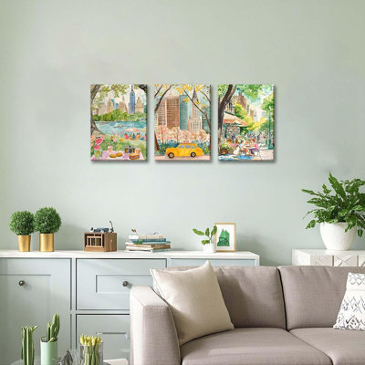 3 Piece Wrapped Canvas Wall Art