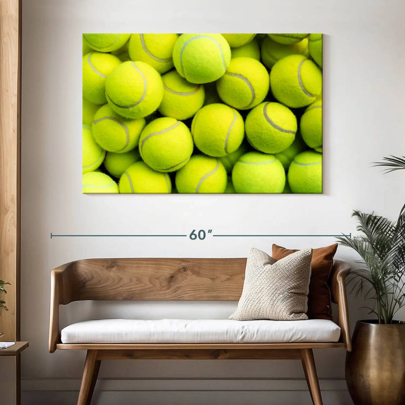 Balles de tennis jaunes Sireci, H 32 po x l 48 po