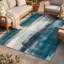 Tapis Lavender2 moderne à l'aquarelle abstraite, bleu sarcelle et blanc, lavable en machine, antidérapant, à poils courts, pour l'intérieur et l'extérieur, adapté aux animaux domestiques, idéal pour le salon, la chambre, la salle à manger, l'entrée, le couloir ou le bureau.-1909821809