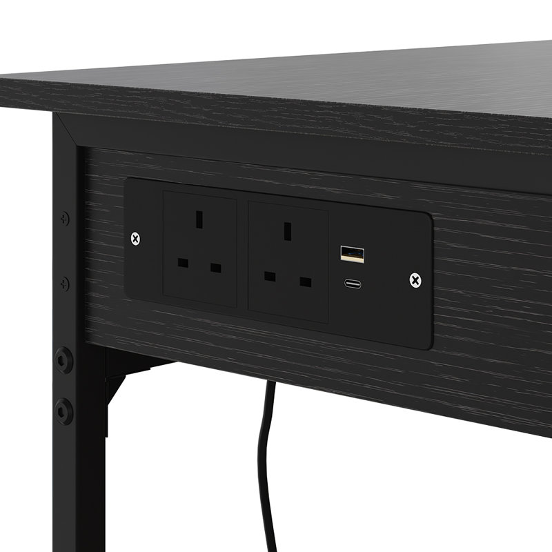 60cm W Bedside Table, Black