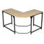 Charo L-Shaped Metal Base Writing Desk