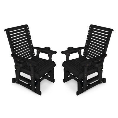 Fauteuil coulissant en bois pour une personne, bois de sapin massif