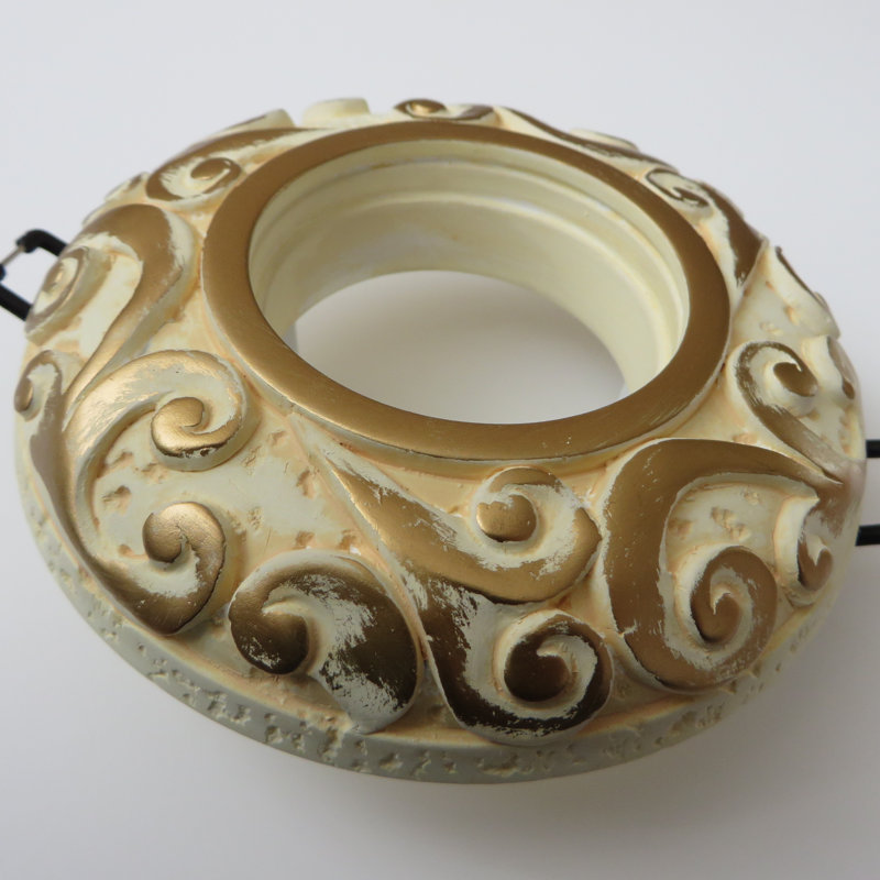 Eck Canless 4.2" LED Recessed Downlight Surround, Antique Gold