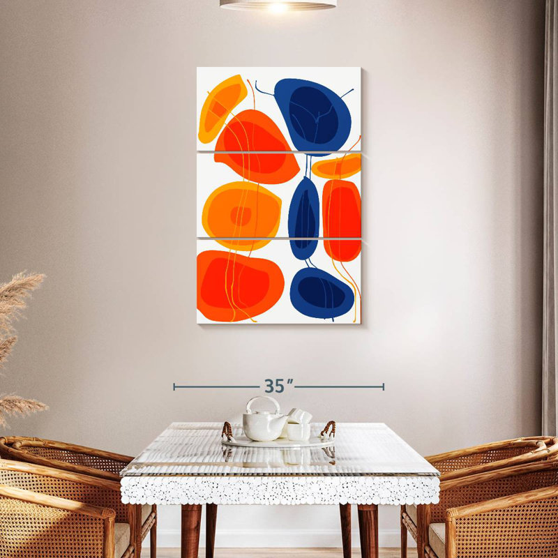 Avery Orange Blue Shapes , 45" H x 28" W