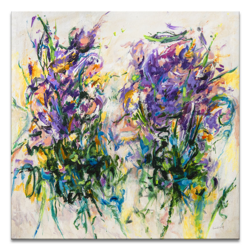 Gathering the Violetsb Wrapped Canvas Painting