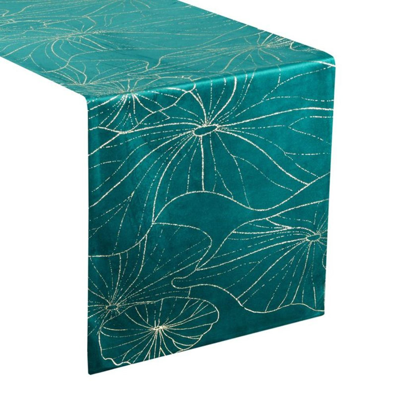 Aanvi Tablecloth, Turquoise, 35cm W x 220cm L
