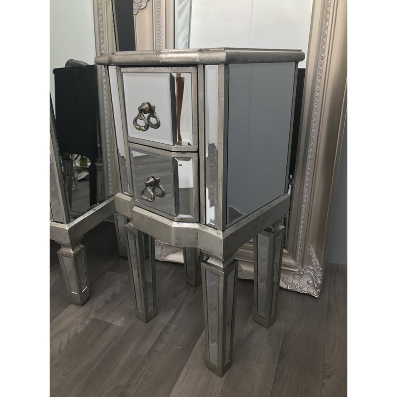 33cm W Solid Wood Bedside Table