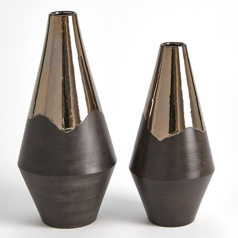 Handmade Earthenware Table Vase, 12.25" H x 6" W x 6" D