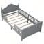 Lit simple pour enfants, lit plateforme simple en bois avec tête de lit, pied de lit et garde-corps de sécurité-418583902-418583901