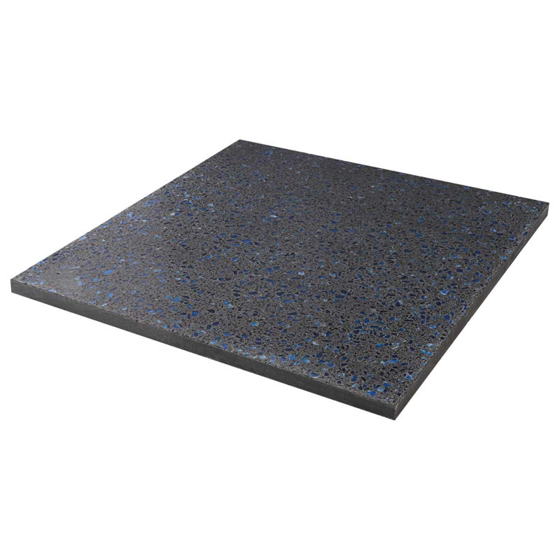Veritas Terrazzo 16X16 Polished Terrazzo Tile, Blue/Gray