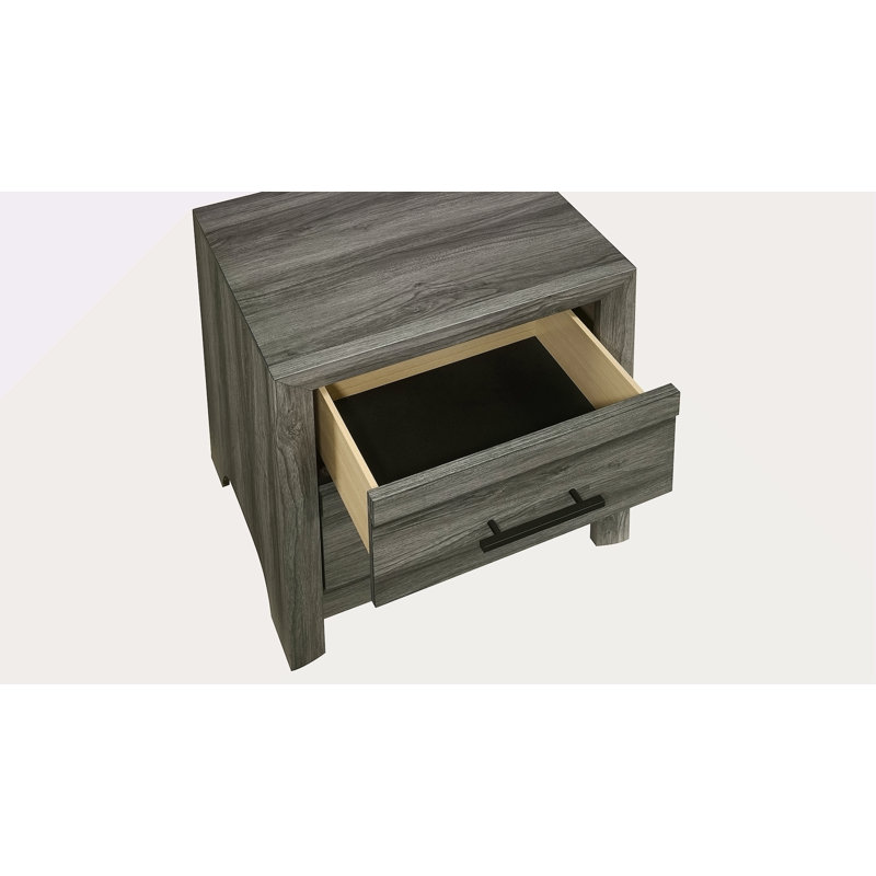 Modern Style 2-Drawer Night Stand Made With Wood