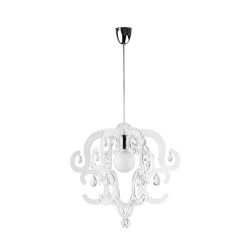 Escudero 1 - Light Geometric Pendant, Black/White