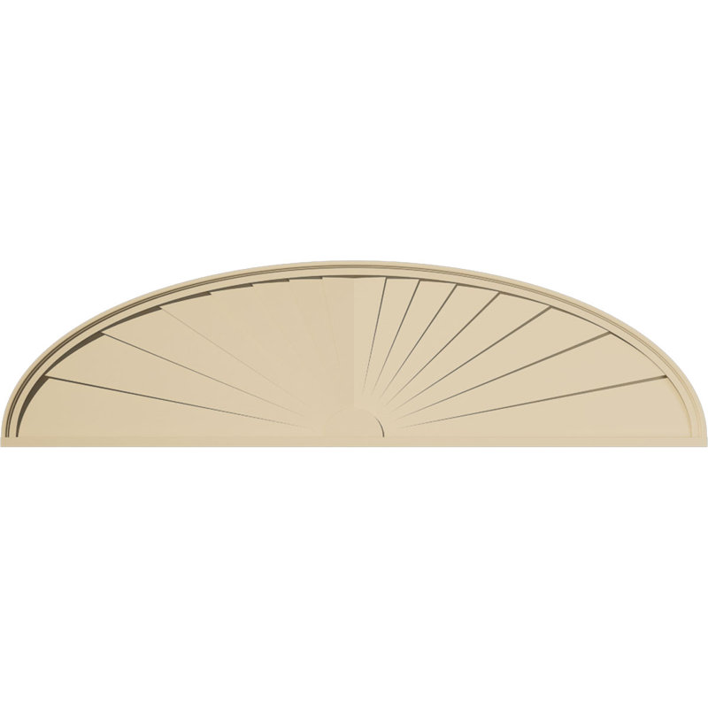 Fronton en uréthane Elliptical Signature, brun clair apprêté, 76 po x 20 po x 2 po, Aucune, Rayons de soleil