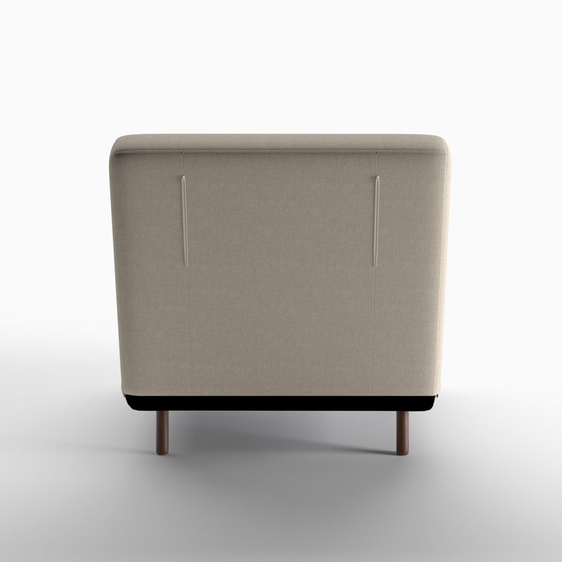 Jacquelyn 32" Wide Convertible Chair, Beige Polyester, 31.9"