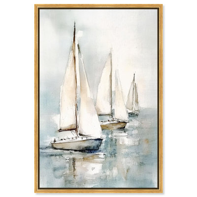 Tale of Two Tides Coastal Decor Canvas Print by Art Remedy