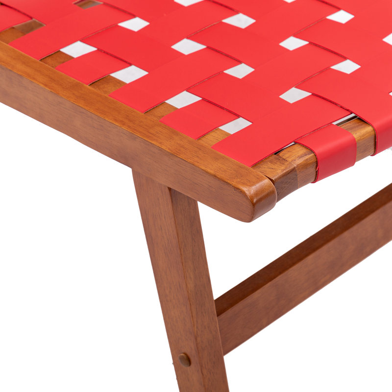 Chaise d'appoint l 26,18 po Imke, Similicuir rouge