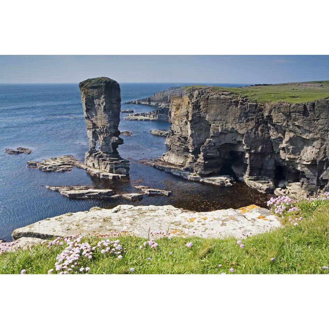 The Castle Of Yesnaby - Wrapped Canvas Print