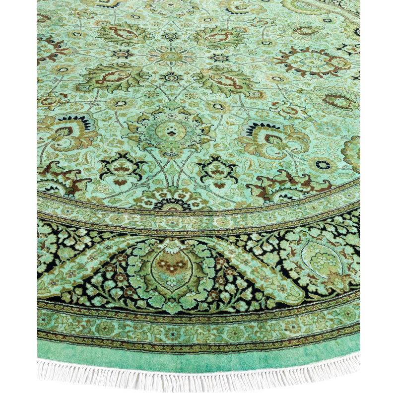 Overdyed One-of-a-Kind 9' 1" x 9' 1" Hand Knotted Area Rug