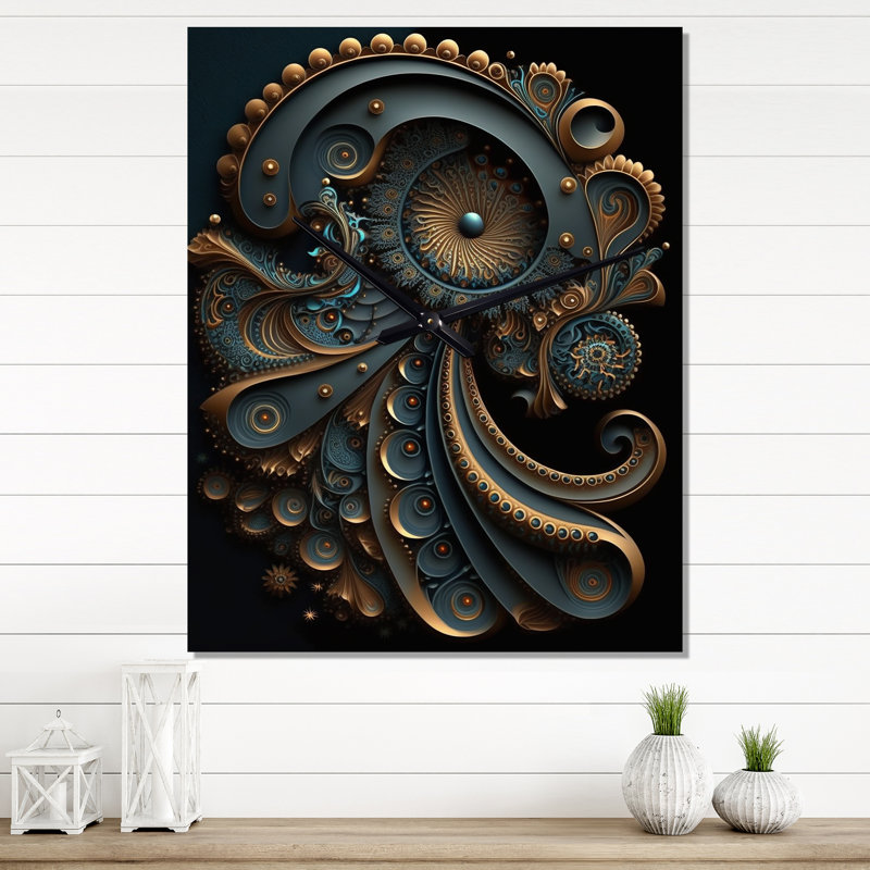 Horloge murale Fractal Universe, H 32 po x l 16 po x P 1 po