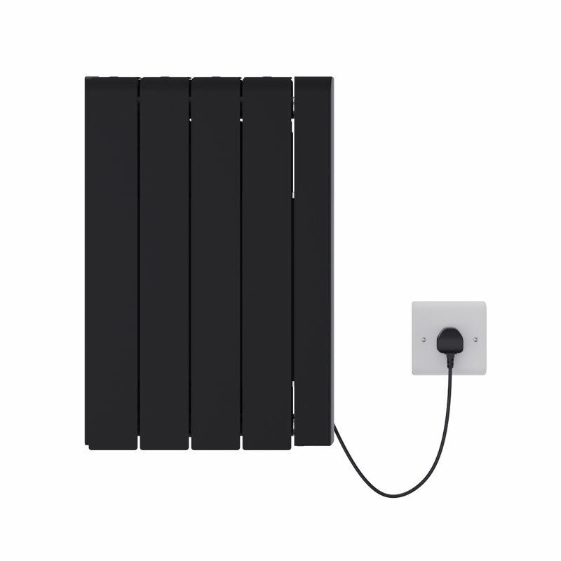 Ebern Designs Rowanne Electric Wall Mounted Space Heater, Black, 4.35A, 57cm H x 44.5cm W x 9cm D
