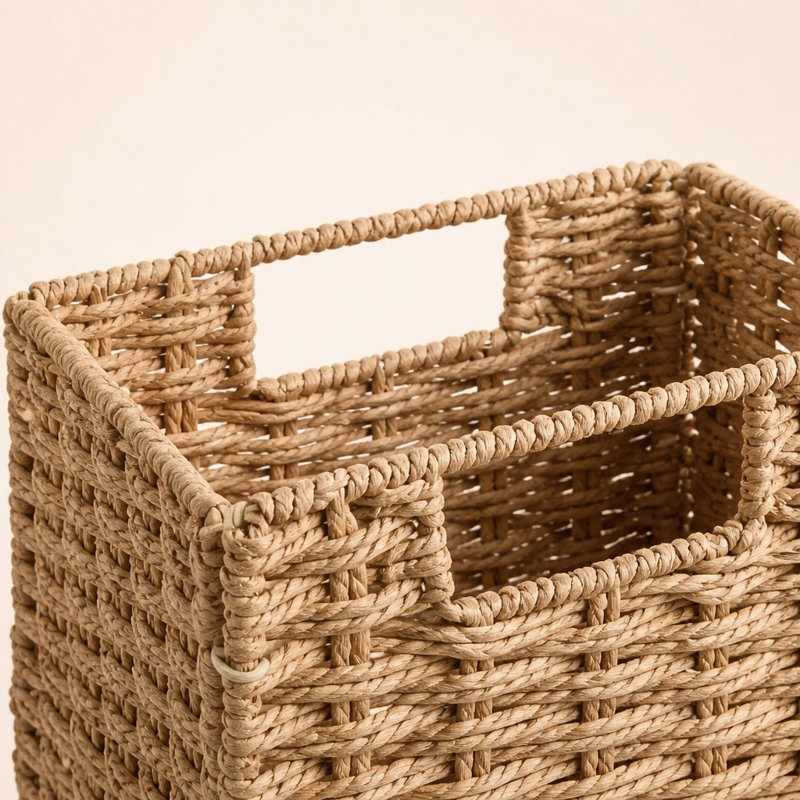 9" Wicker Paper Rope Storage Baskets Set