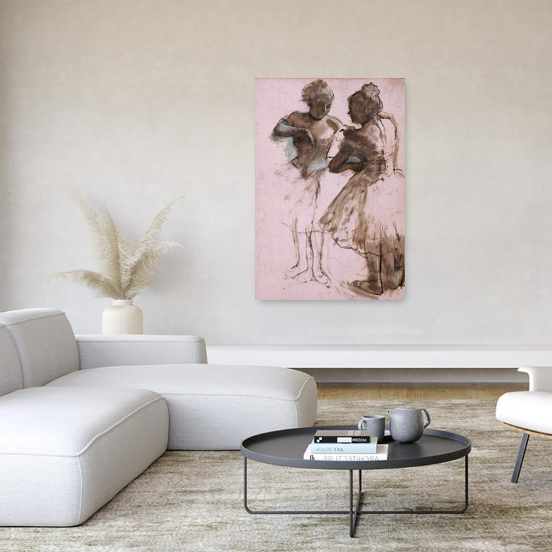 Deux danseuses, estampe d'art mural impressionniste contemporaine de 1873, H 60 po x l 40 po