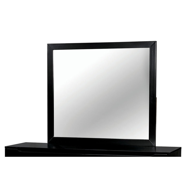 Chilhowee Wood Wall Mirror, Black