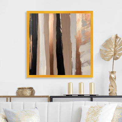 «Brown and Black Beyond Boundaries IV», reproduction sur toile abstraite