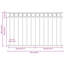 vidaXL Fence Element Grey 66.93 x 39.37 in Steel-117205468