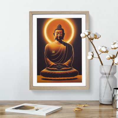 Honest Buddha 1 Piece Single Picture Frame Wall Art