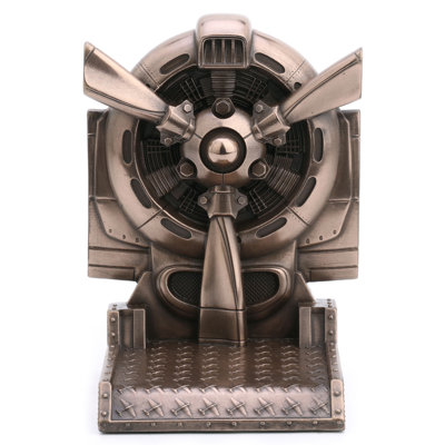 Serre-livres rotatif à hélice 5,51 po H Steampunk, en résine de polyester