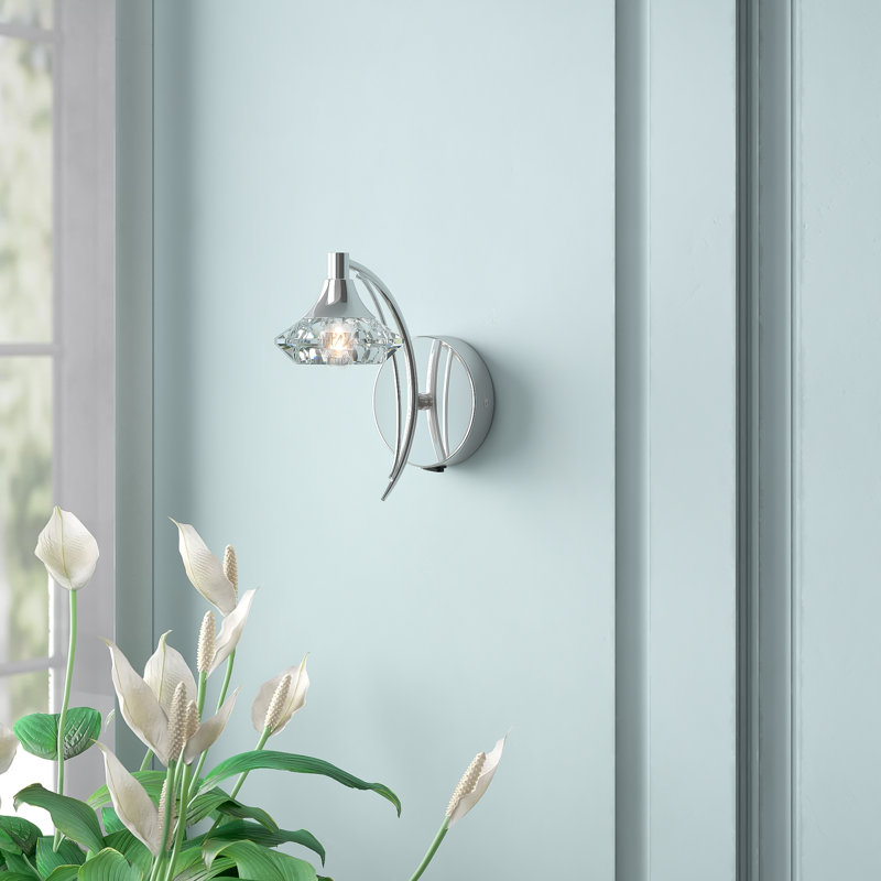 Rivale Armed Sconce, Polished Chrome