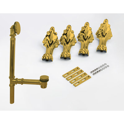 Ensemble de drain de robinet d'orteil avec trop-plein et pattes 4PCS (quincaillerie de fixation incluse)