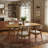 71" Modern Farmhouse Dining Table with Curved Edge and Solid Wood Top For Kitchen Dining Room-116623298