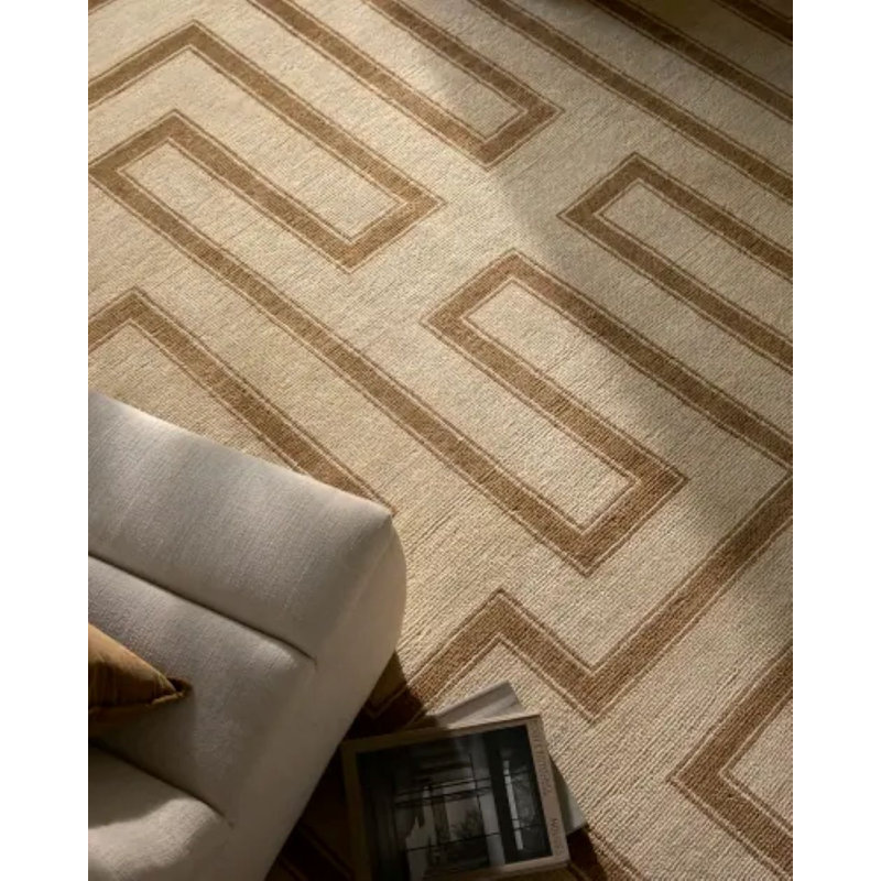 Riviera Handmade Cotton and Wool Geometric Area Rug, Rectangle 2' x 3'