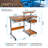 Techni Mobili Complete Computer Workstation Desk, Woodgrain, With Moisture-Resistant Veneer And Scratch-Resistant Steel Legs-558424458