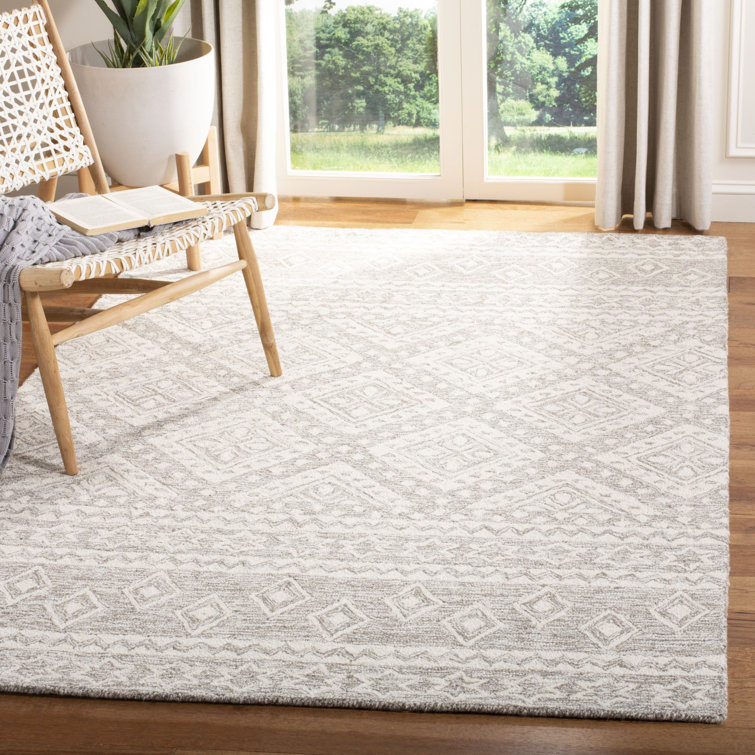 Abou Hand Tufted Wool And Cotton With Latex Geometric Rug