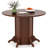 42" Wooden Kitchen Table Round Dining Table With Pedestal Base For 4-6 People