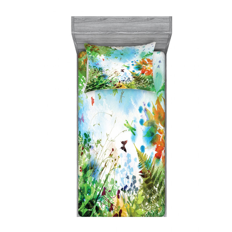 Microfiber Sheet Set, Twin Sheet Set with Fitted Sheet