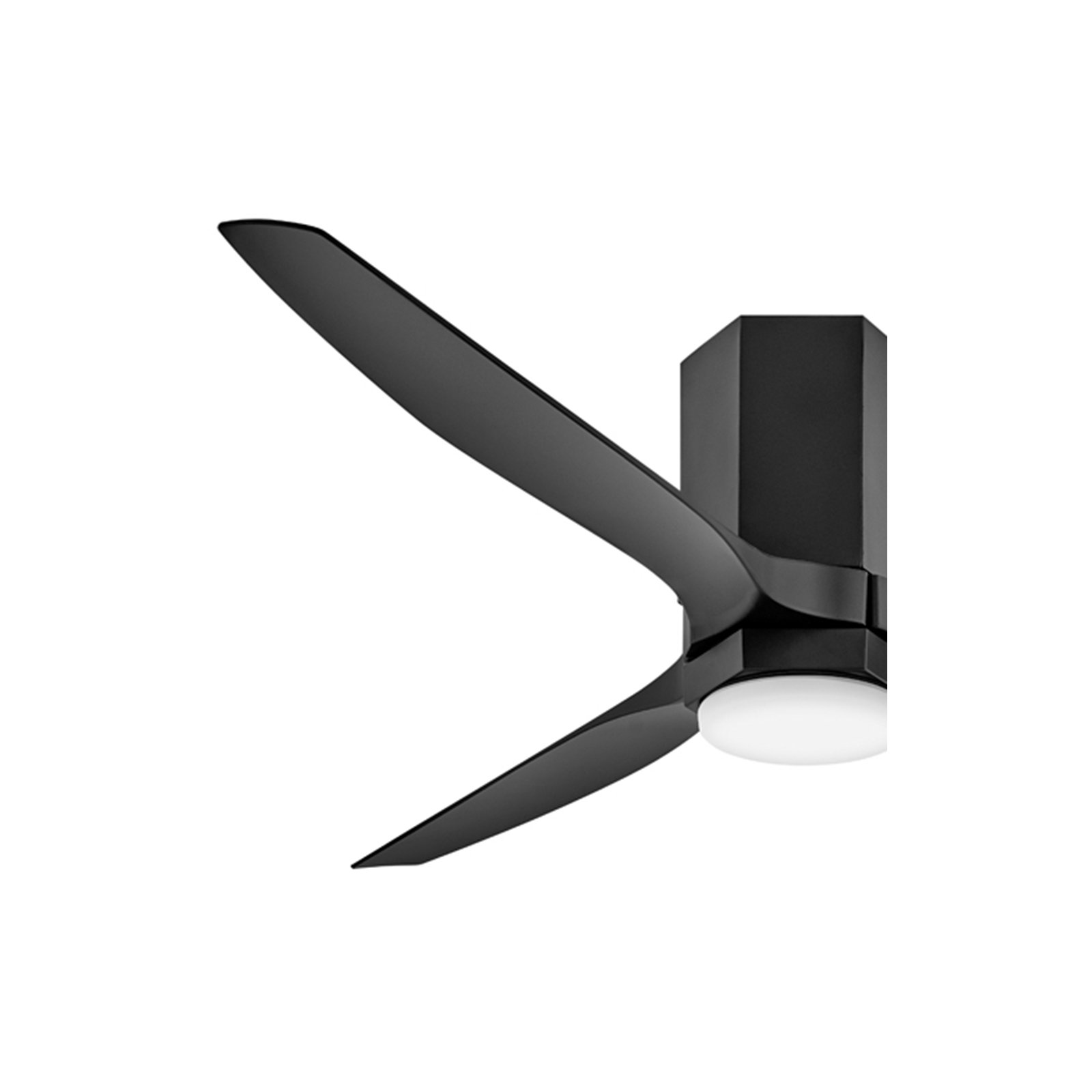 Brocken 3 Blade Ceiling Fan with LED Light Kit, 52", Matte Black