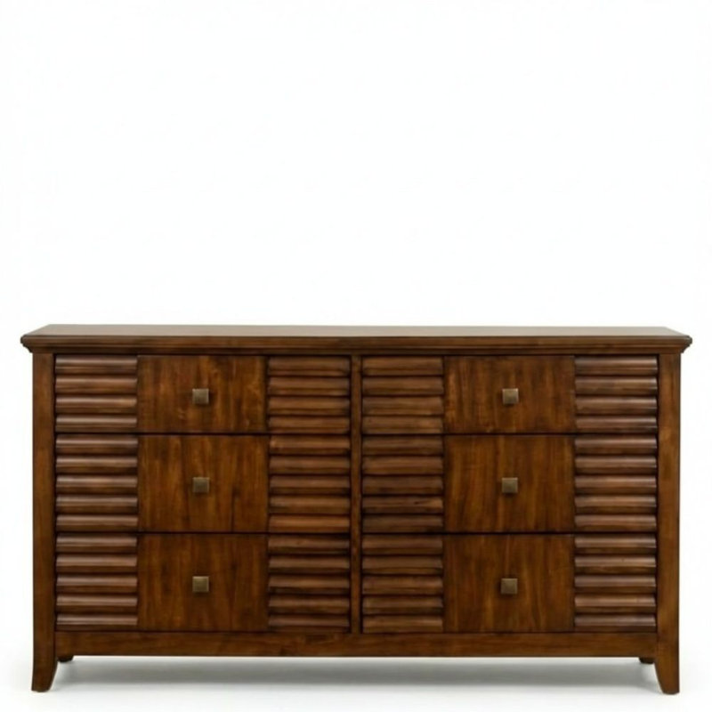 6 tiroirs 60 po Quinn Commode noyer