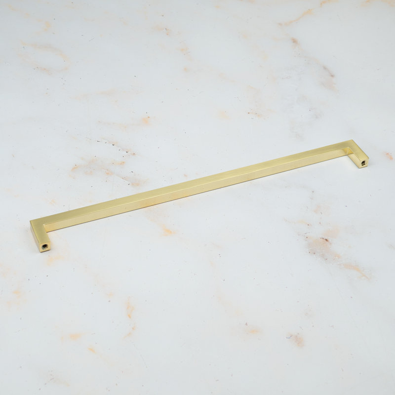Satin Brass Slim Squared D-Bar Handles , 320mm