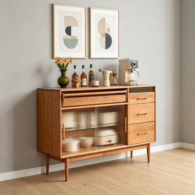 Buffet de rangement multifonctionnel en bois massif